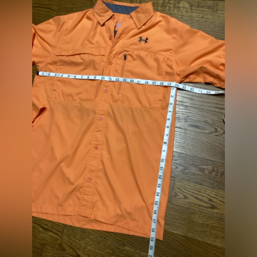 Under Armour Flats Guide outdoor shirts Orange And Dark baby blue Small - Picture 13 of 16